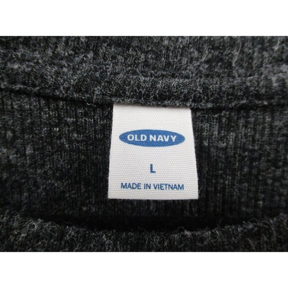 Old Navy Womens Charcoal Gray Long Sleeve Tunic Top L Polyester Rayon - Picture 2 of 8